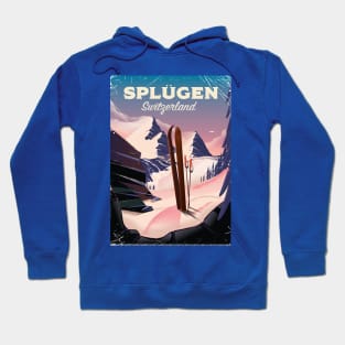 Splügen Switzerland ski poster Hoodie